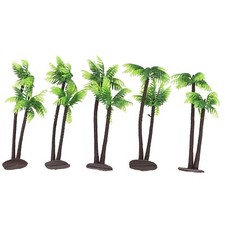 5x Plastic Coconut Palm Tree