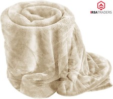 Faux Fur Fleece Throw Soft