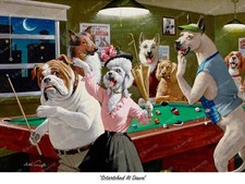 Dogs Playing Pool –