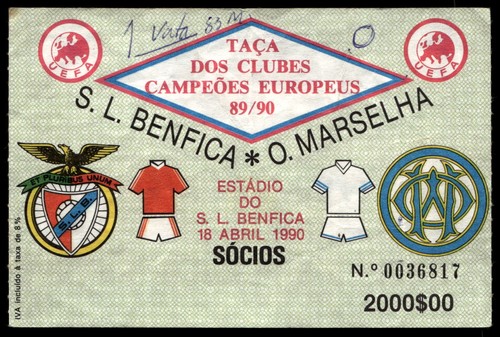 Ticket 1990 benfica - ticket,