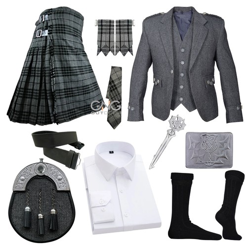 Scottish men grey tweed - scottish, men's