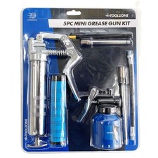 Toolzone Grease Gun 5PC Mini Kit Garage Workshop Automotive Multi-Purpose