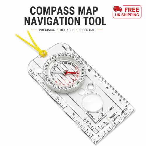 Compass map ruler - compass, orienteering