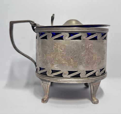 Antique silver tone mustard - antique,