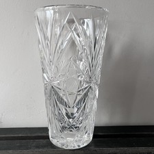Crystal Cut Glass Heavy Vase