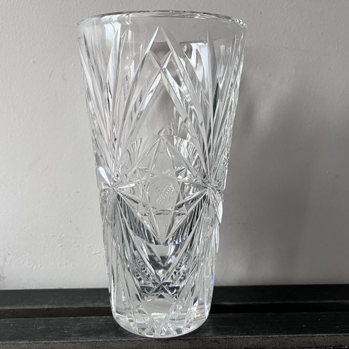 Crystal cut glass heavy - crystal, vase