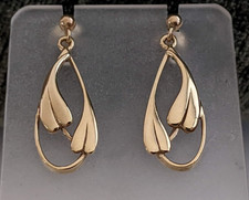 Ola Gorie 9ct Gold Cecily Drop Earrings Edinburgh 1993
