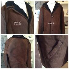 Curly Fur   Sheepskin Dark Brown Coat Fit 14-16 Excel Cond