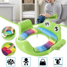 Child Baby Kids Soft Padded Potty Training Toilet Seat With Handles Toddler UK