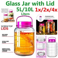 5 8 10 Litre Large Glass Jar