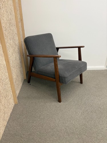 Grey upholstered lounge chair - grey,
