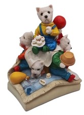 Robert Harrop Figure Westie Puppies Party Time Country Companion Pl02  Pre-owned