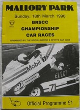 MALLORY PARK 18 Mar 1990 BRSCC Championship Car Races Official Programme