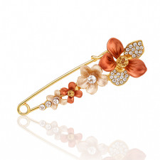 Women Girls Flower Coat Broach