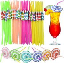 ALINK 100 PCS Umbrella Straws