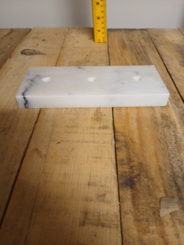 White marble base - 7.5"x3"x¾",