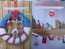 2 Christmas Decoration Patterns Candy Coated Wreath & Little Laundry Bunting
