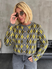 Zara Argyle Heavy Knit