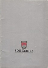 Rover 800-Series 1986-1987 UK Market Sales Brochure 820 i Si 825 i Sterling