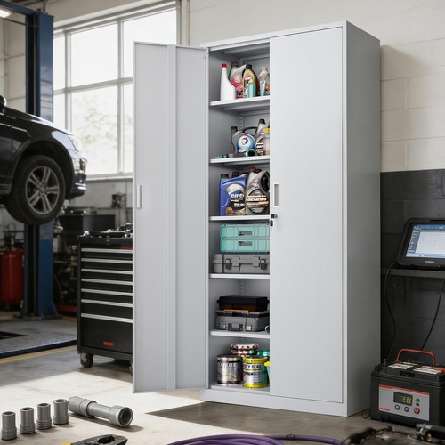 Tall metal filing cabinet - metal,