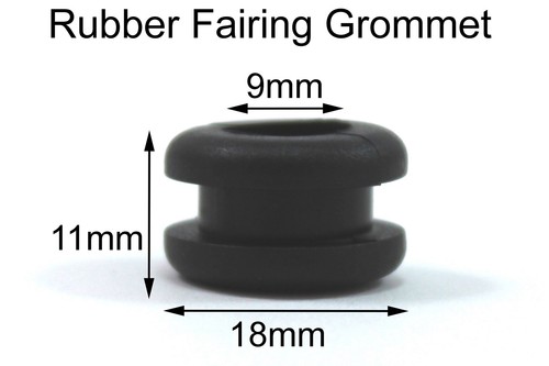Black rubber fairing - 2x,