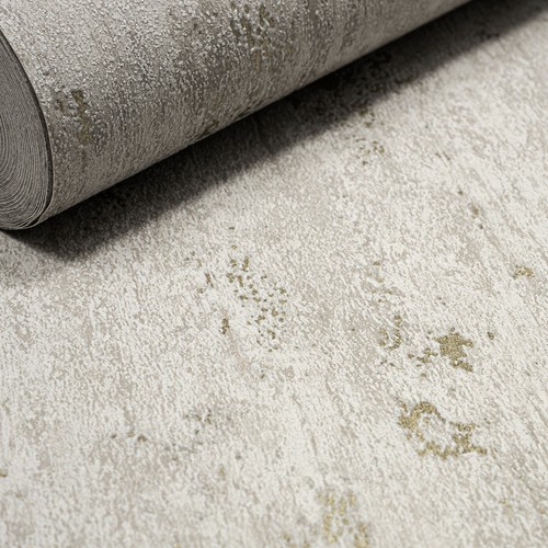 Plain grey metallic - grey, wallpaper