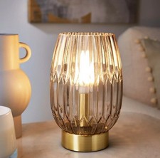 Michelle Keegan Touch Table Lamp Home Daphne Ribbed Pair Lamps TWO Table Lamps 