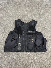 Black Utility Vest Equipment Tactical Vest Security Patrol Airsoft Doorman