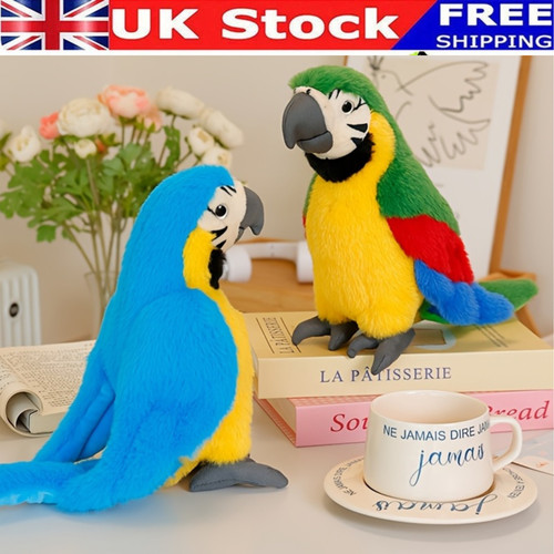 Talking parrot plush - parrot,