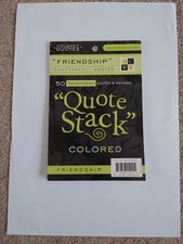 DCWV Quote Stack Friendship Colour Transparencies 50 Quotes/ Sayings NEW
