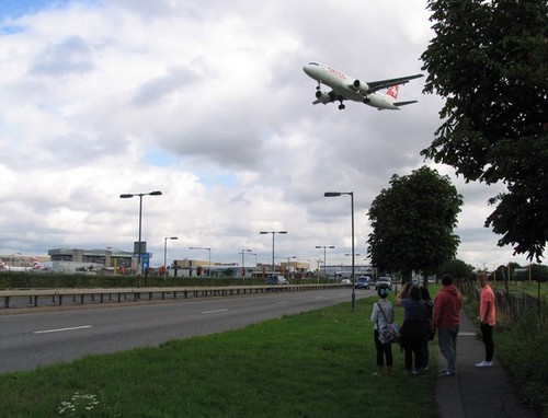 Photo 6x4 plane spotters young - plane,