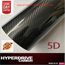 Black 5D Carbon Fibre Vinyl Wrap Film Sheet Car sticker Air Bubble Free UK