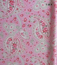 IKEA Rosali 50cm x 50cm Square Paisley Pink Lightweight Cotton Fabric New