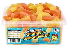 Halal Sweets Orange & Lemon Slices, Jelly Strawberry 800g Tubs HMC Certified
