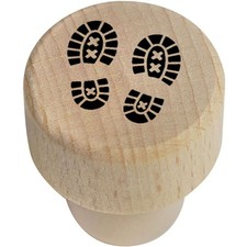 19mm 'Boot Prints ' Wooden