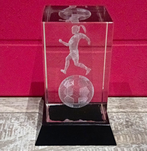 Laser etched crystal - 3d,