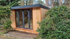 4m x 3m Self Build Insulated Garden Office DIY kit, Larch Cladding "Mercury"