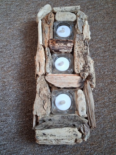 Driftwood candle holder - , 3x