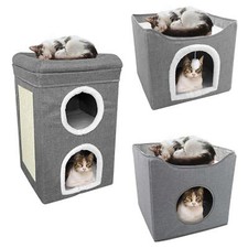 Foldable indoor cat houses - foldable,