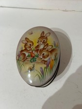 Old Vintage Tin Easter Bunny Rabbits Snail Crocus CWS Crumpsall & Cardiff CO-OP
