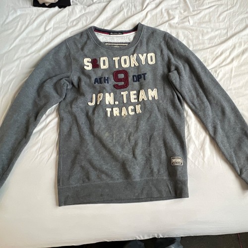 Superdry men grey crew - superdry,