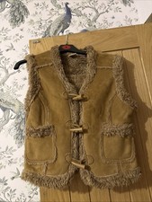 Suede Gilet Body Warmer Brown