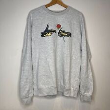 Independent Trading Company Smell The Roses Heather Grey Sweatshirt (Size M)