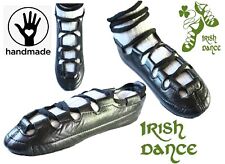 IRISH DANCING SHOES LEATHER REEL PUMPS CHILDREN & ADULTS PURE LEATHER HANDMADE