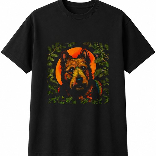 Norwich terrier psychedelic - norwich,