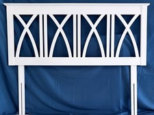 White Wood Headboard,Wooden Bedhead,4ft6 Double,5ft King