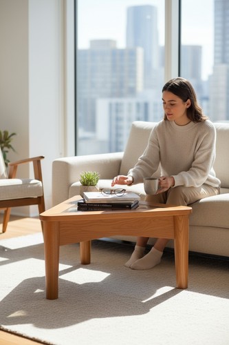 Coffee table furniture solid - coffee,