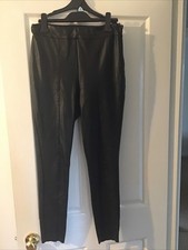 Tesco Women's F&F Size 10 Faux Leather Jeggins.Fleece texture  Inside.