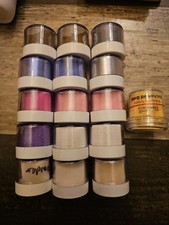 16 Pots Of Embossing Powders. Mix Of Colours. wow distress