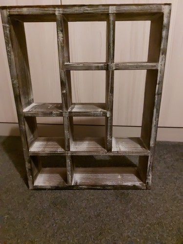 Rustic multi slot shelf 9 - shelf,